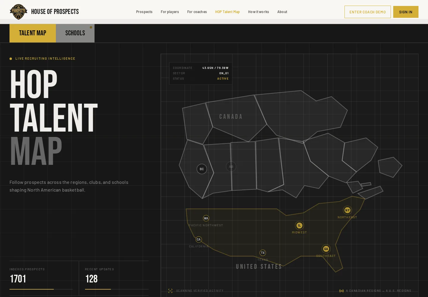 HOP North American Talent Map